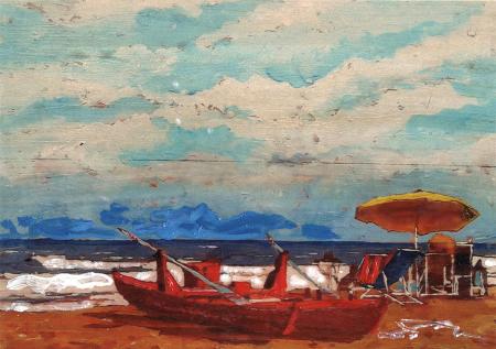 Quadro di Massimo Lomi Il Patino - mista compensato 